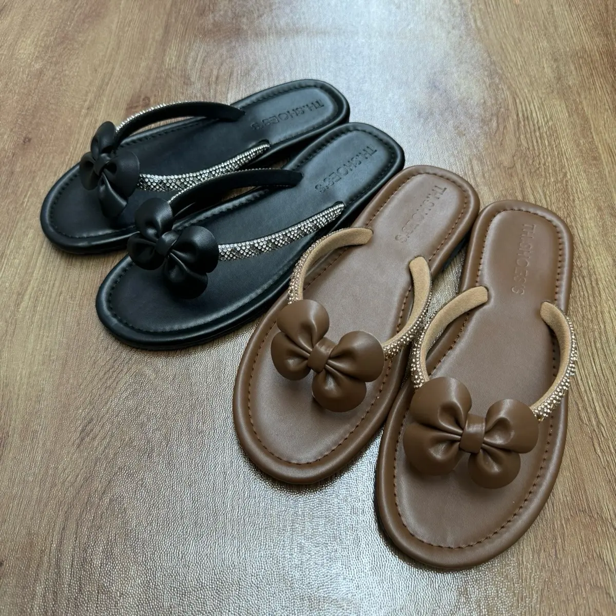 Combo 2 đôi chỉ 109K dép lê nữ quai hoa đính đá lấp lánh dễ thương cực kute DéP Có Quai Women Nhung Slipper Jean