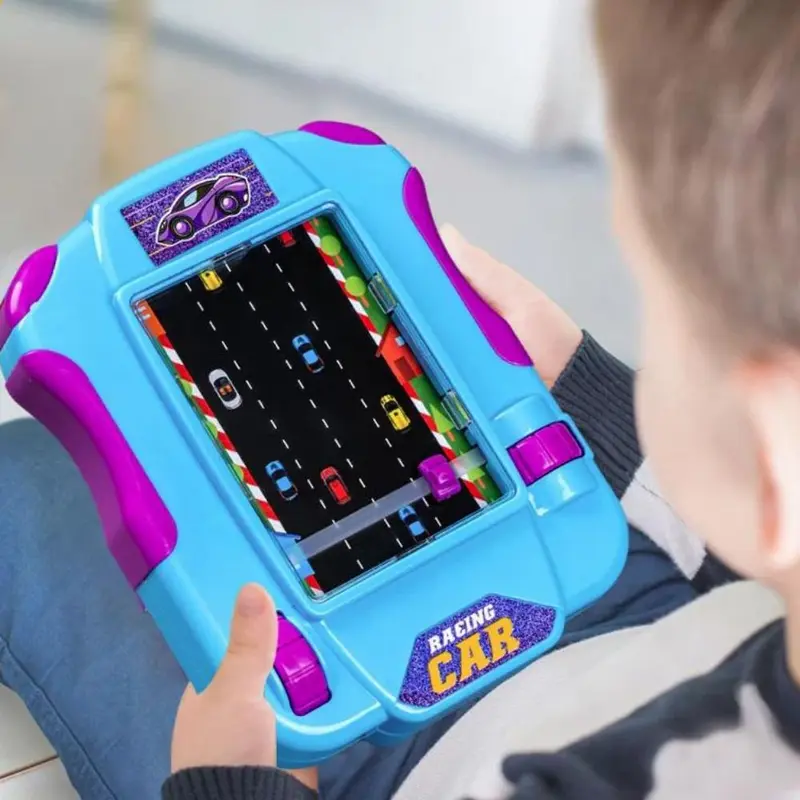 Máy Chơi Game Xe Đua, Màn Hình Lớn, Thiết Kế Trò Chơi Đua Xe Tinh Tế, Sáng Tạo Và Cầm Tay, Mô Phỏng Trò Chơi Ô Tô Lái Xe, Phong Cách Phiêu Lưu, Đồ Chơi Trò Chơi Lòng Bàn Tay An Toàn, Thích Hợp Cho Trẻ Em 0