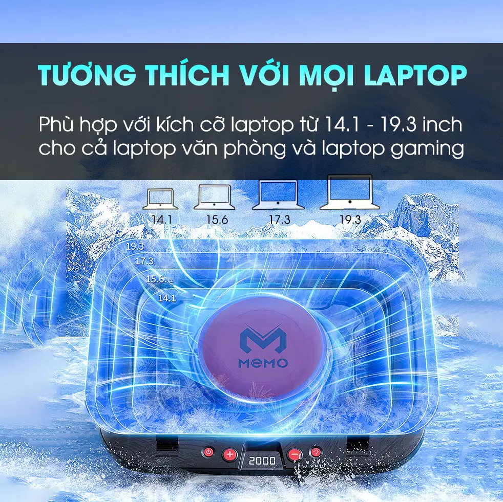 Đế tản nhiệt laptop gaming MEMO FL08 hơn 15 chế độ gió 7 mức điều chỉnh độ cao tăng fps máy tính chiến game LOL Valo | BigBuy360 - bigbuy360.vn Đế tản nhiệt laptop gaming MEMO FL08 hơn 15 chế độ gió 7 mức điều chỉnh độ cao tăng fps máy tính chiến game LOL Valo | BigBuy360 - bigbuy360.vn