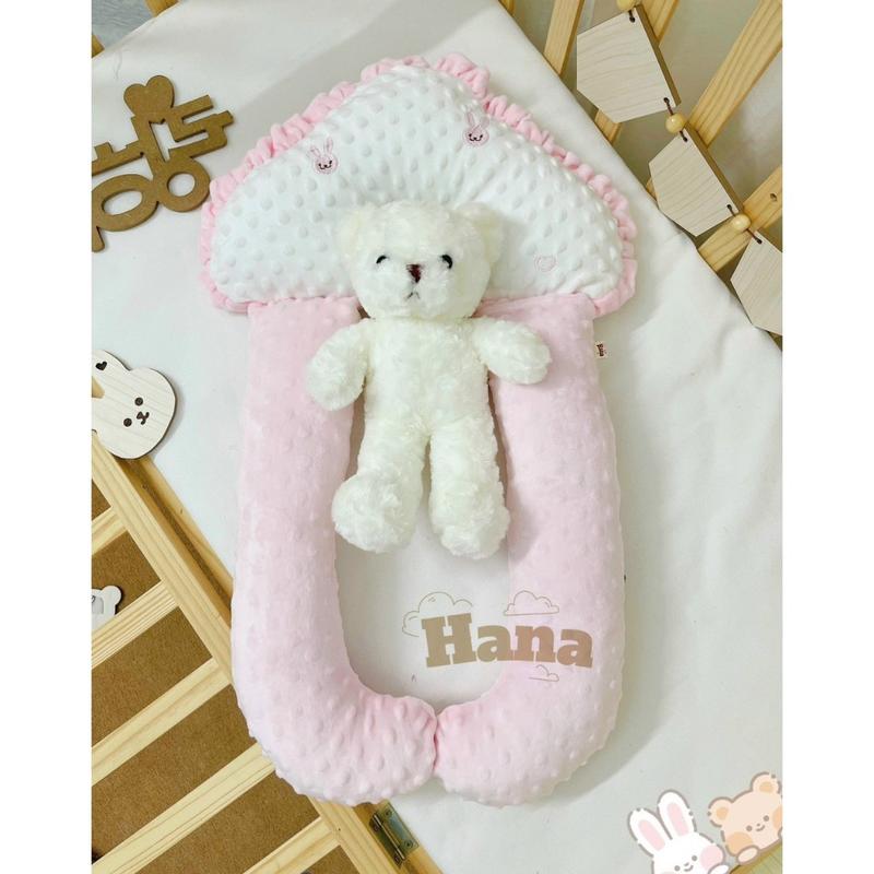 Gối chữ U Hàn chống bẹt đầu, cho bé ngủ ngon êm ái, mềm mại 2xmart 4