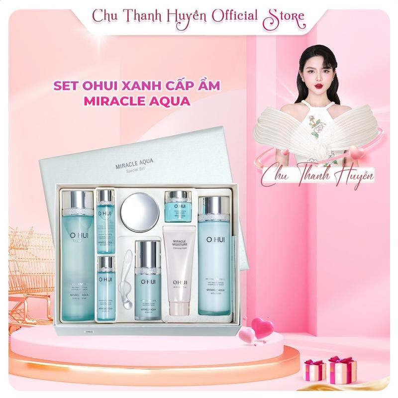 (C233) (Set) Ohui Xanh Cấp Nước Kiểm Soát Bã Nhờn Ohui Miracle Aqua special