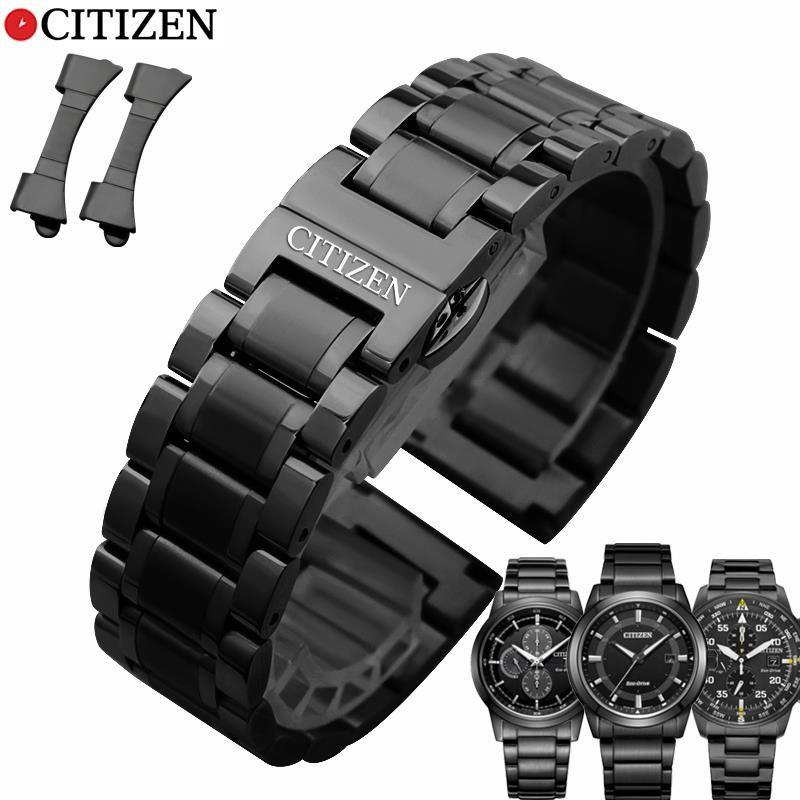 Dây đeo bằng thép Citizen Xitiecheng Phù hợp với Eco-Drive Ca0615 Bm7145 Ca0695 Vòng đeo tay đồng Đồng Hồ bằng thép không gỉ