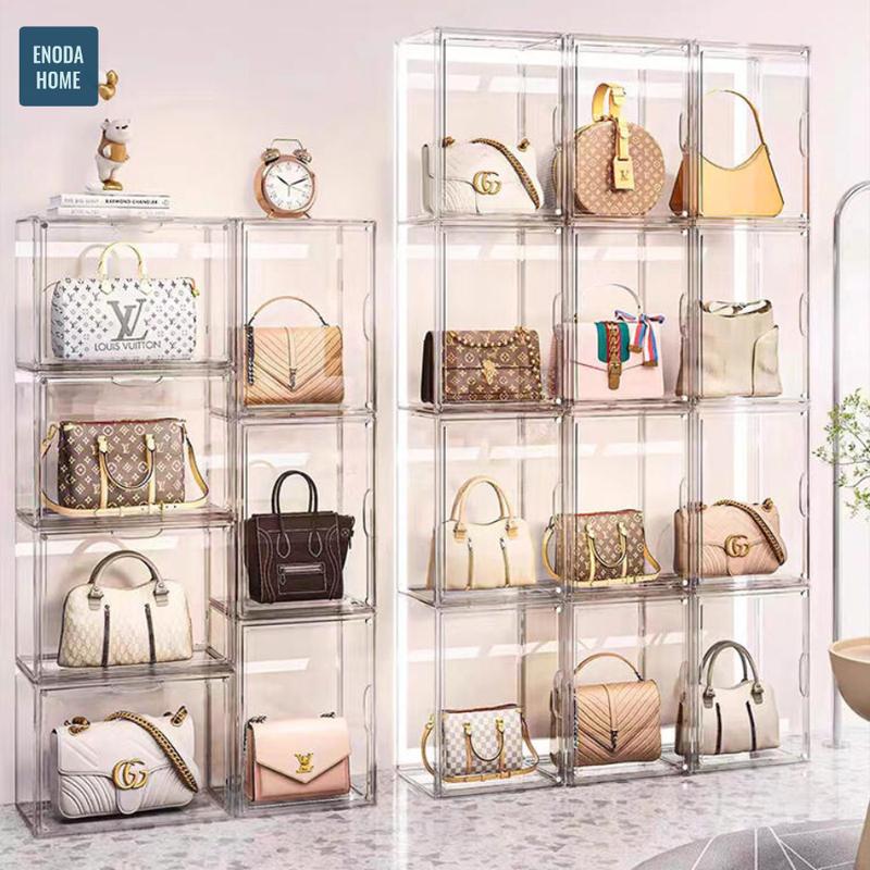 Hộp Trong Suốt Đựng Túi Xách Tủ Nhựa Trong Suốt Trưng Bày Túi Hộp Trưng Bày Túi Xách Cao Cấp Chống Bụi HTS023
