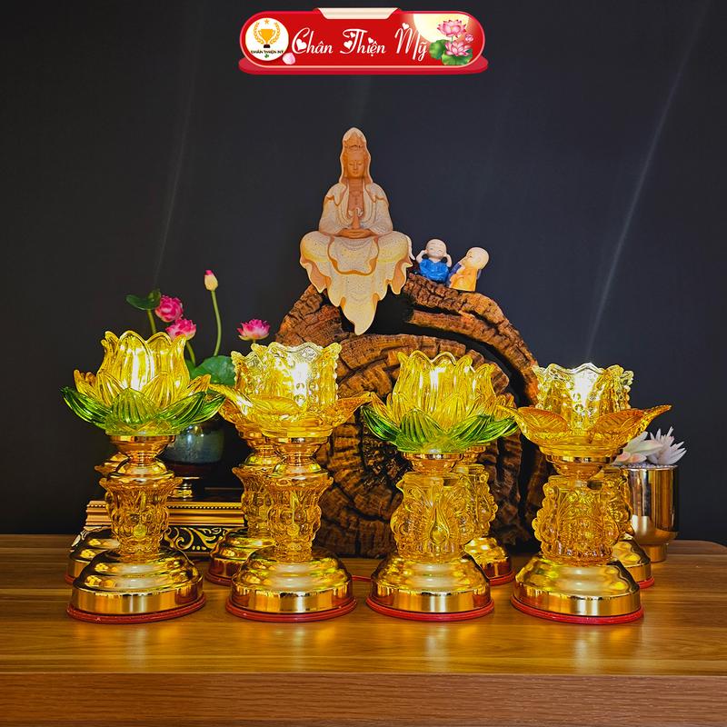 Đèn Bàn Thờ Hoa Sen Có Led Nhiều Mẫu CHÂN THIỆN MỸ Đồ Thờ Cúng Trang Trí Bàn Thờ Cao Cấp Decor Decor Phòng