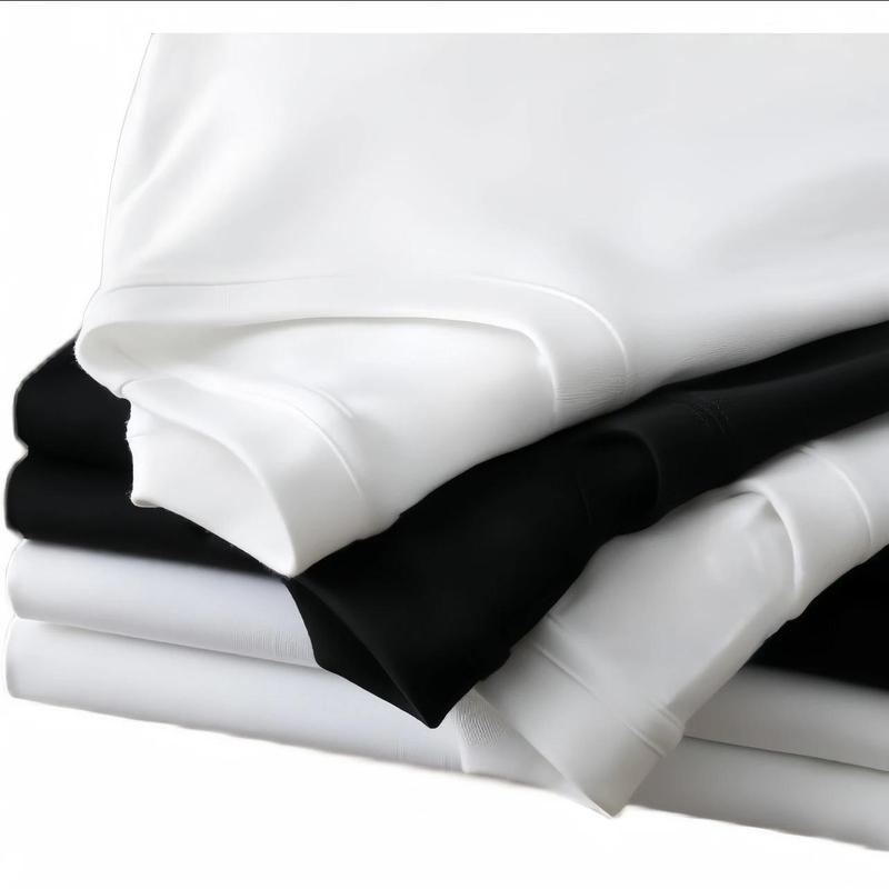 9039 Mùa hè 2025  Phong cách mới Đa năng Phong cách Hàn Quốc Đen Trắng Slim Thời trang Unisex Cặp đôi Mặc Áo ngắn tay in hình học sinh Áo phông giao hàng nghệ thuật thêu hoa nhẹ nhàng Áo sơ mi trắng ướt ướt của phụ nữ 4