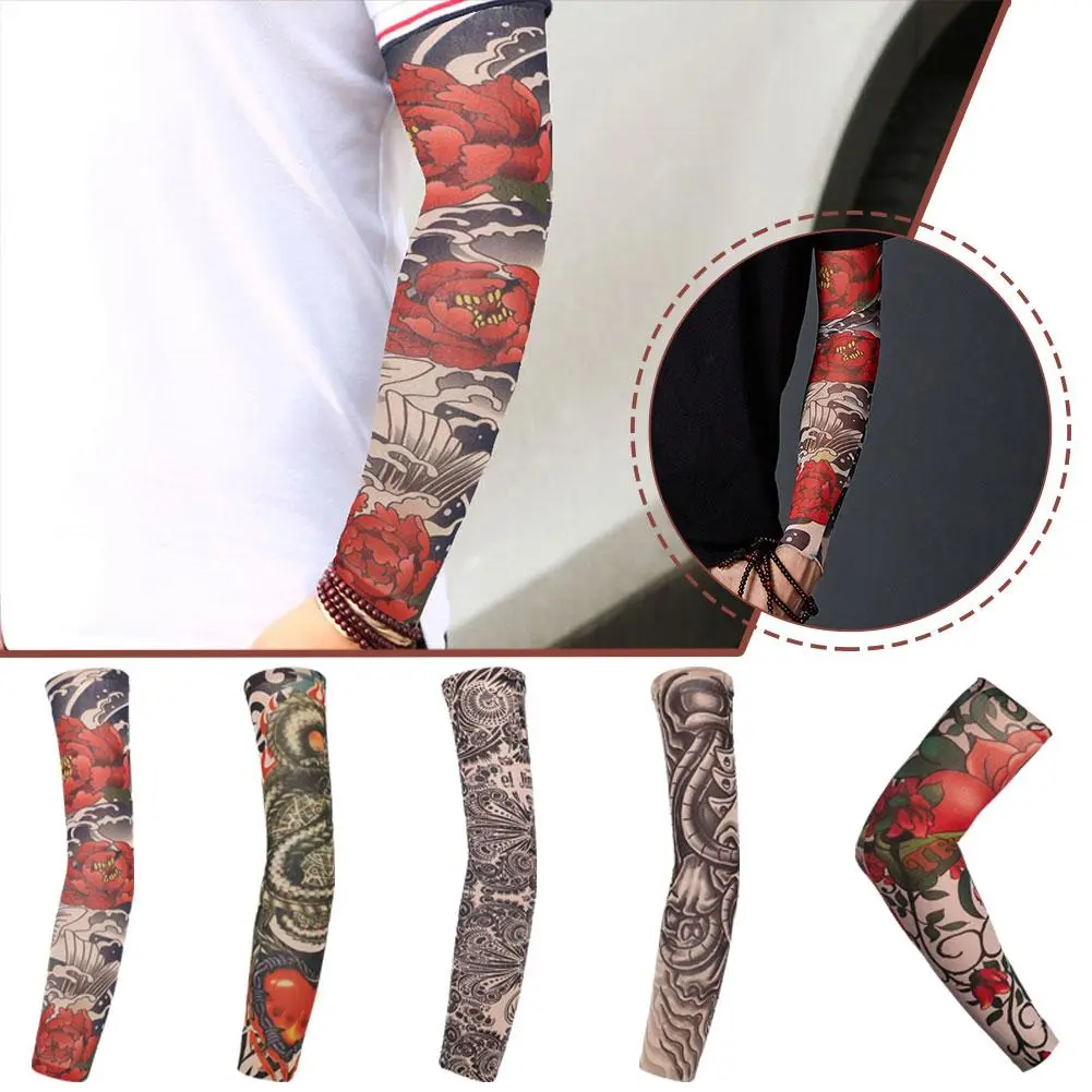 Tay Áo Hình Xăm, Dành Cho Nam Giới, Unisex, Thể Thao Ngoài Trời, Chống Tia UV, Tay Áo Làm Mát