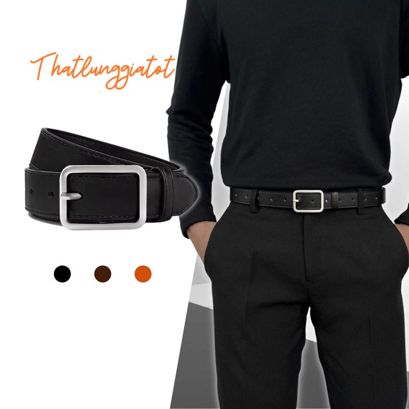 Thắt Lưng nam nữ bản nhỏ mặt chữ nhật, dây nịt học sinh đơn giản cho nam nữ bản 2.8cm TL034 - Thắt Lưng Giá Tốt