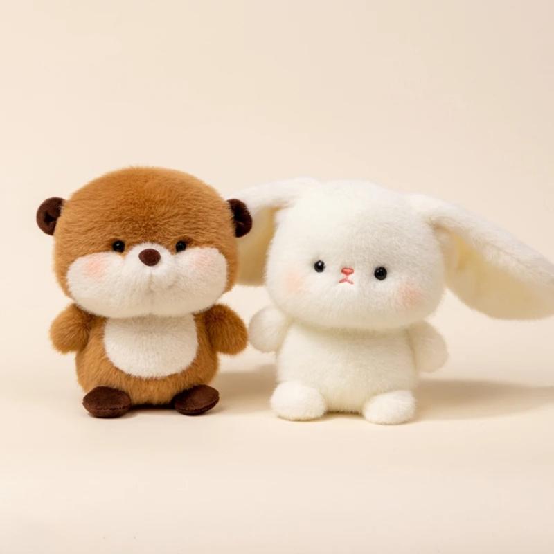 Búp Bê Đi Kèm, Cho Trẻ Em, Thỏ Trắng Và Gấu Nhỏ Đồ Chơi Nhồi Bông, Voi Thú Cưng Dễ Thương, Búp Bê Sóc Động Vật Hoạt Hình Mềm, Thích Hợp Cho Sinh Nhật Và Giáng Sinh Của Trẻ Em 0