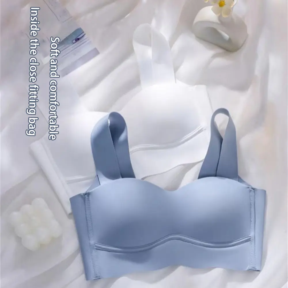 Simple Adjustable Sports Underwear Women's Traceless Bra No Steel Ring Small Chest Gathering Parammary Underwear Bra Anti-Sagging Sports Beauty Vest Light And Comfortable