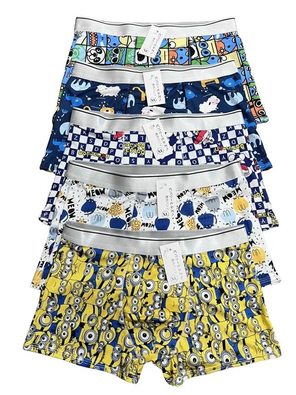  COMBO 5 Chiếc quần nam Hoạt Hình Đa năng - Quần sì Nam - Quần Bơi Mùa hè Thun lạnh mềm mát co giãn 4 chiều Boxer Quần Boxer Menswear Sịp 