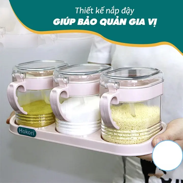 Bộ Gia Vị Việt Nhật - Bộ 2 - Bộ 3 - Bộ 4 - Tiện lợi, gọn gàng, đẹp và sang khu bếp nhà bạn