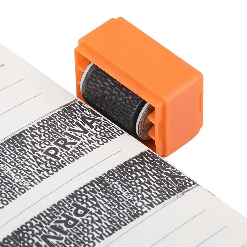 Roller Stamp for Confidentiality & Privacy Protection, 1/2 Counts Privacy Smear Confidentiality Stamp, Identification Seal for Personal Information Protection, Office Accessories, Stationery School Supplies
