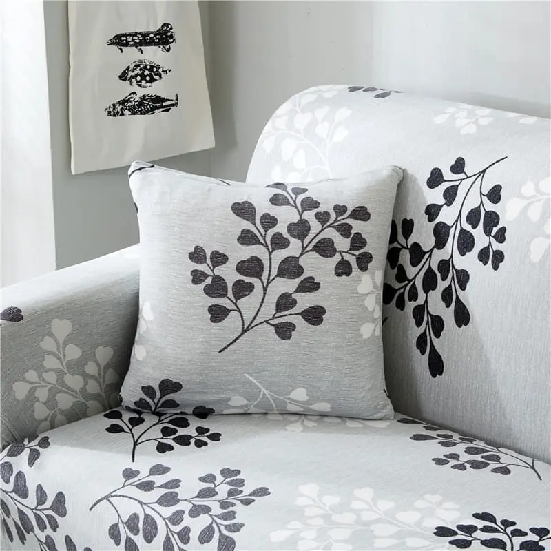 Floral Print Sofa Cover, 1 Count Sofa Slipcover with 1 Count Pillowcase, Sofa Protector for Home Living Room, Home Decor, Couch Cover 4