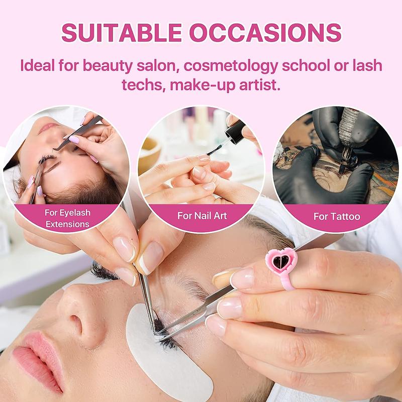 Product Introduction of 100pcs Eyelash Glue Ring Cup, Lash Glue Holder Cup, Separate Design Eyelash Glue Cup 15