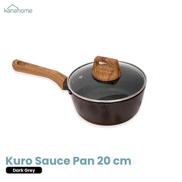 Gambar Kanahome - Kuro Sauce Pan/Panci Marble Induksi anti lengket 20cm dengan tutup dari Kanahome-id Kab. Bandung Tokopedia