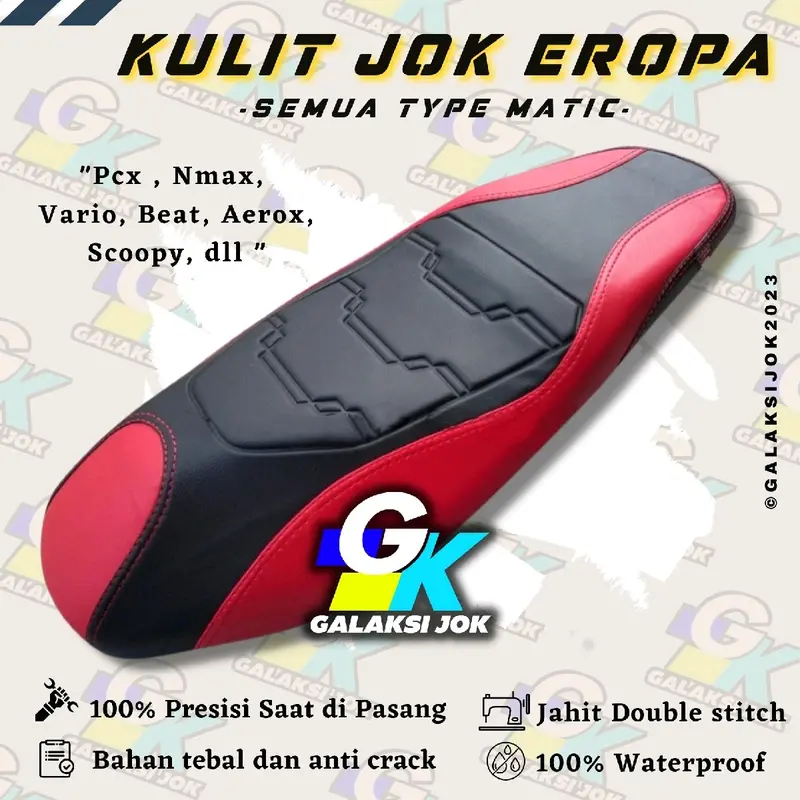 Kulit Jok Motor Matic Bebek [PEMASANGAN TUKANG JOK] Model Eropa Vario Nmax Pcx Scoopy Beat Adv 0