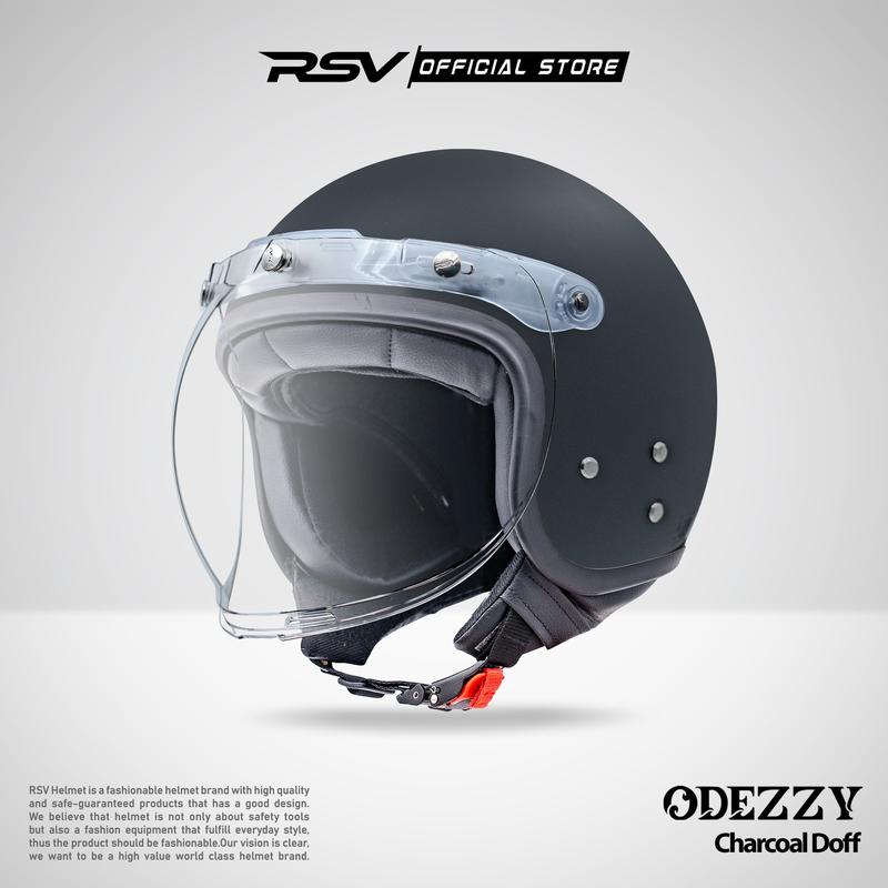 HELM RSV ODEZZY SOLID CHARCOAL DOFF 2