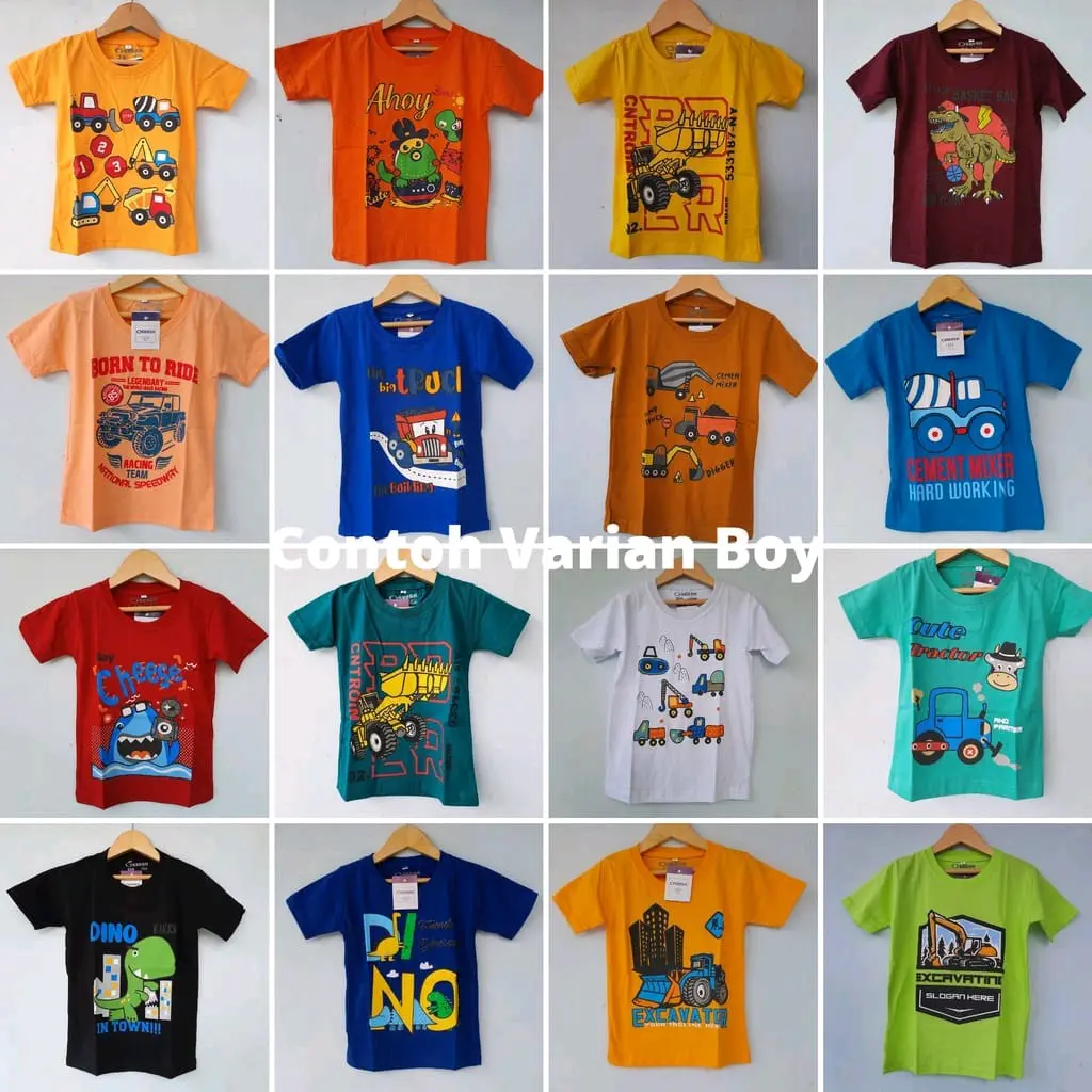 paket kaos anak oshkosh 100ribu dapat 4 kaos anak cewek kaos anak cowok Katun