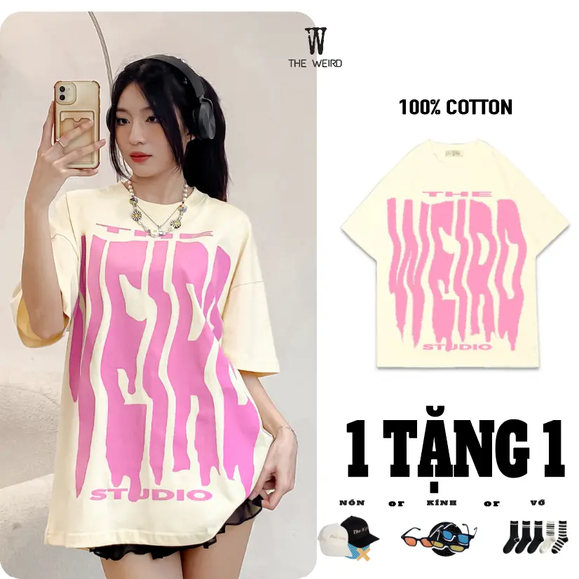 Áo thun The Weird Local Brand Unisex Form Rộng Oversize Tay Lỡ ATK804