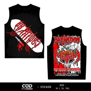 Singlet Netral Batandos Mendem Urip Desain Terbaru Sablon Full Punggung Dtf Model Lekbong Oblong Distro Fashion Pria Wanita Warna Hitam Putih 24s Inzavibe CC4