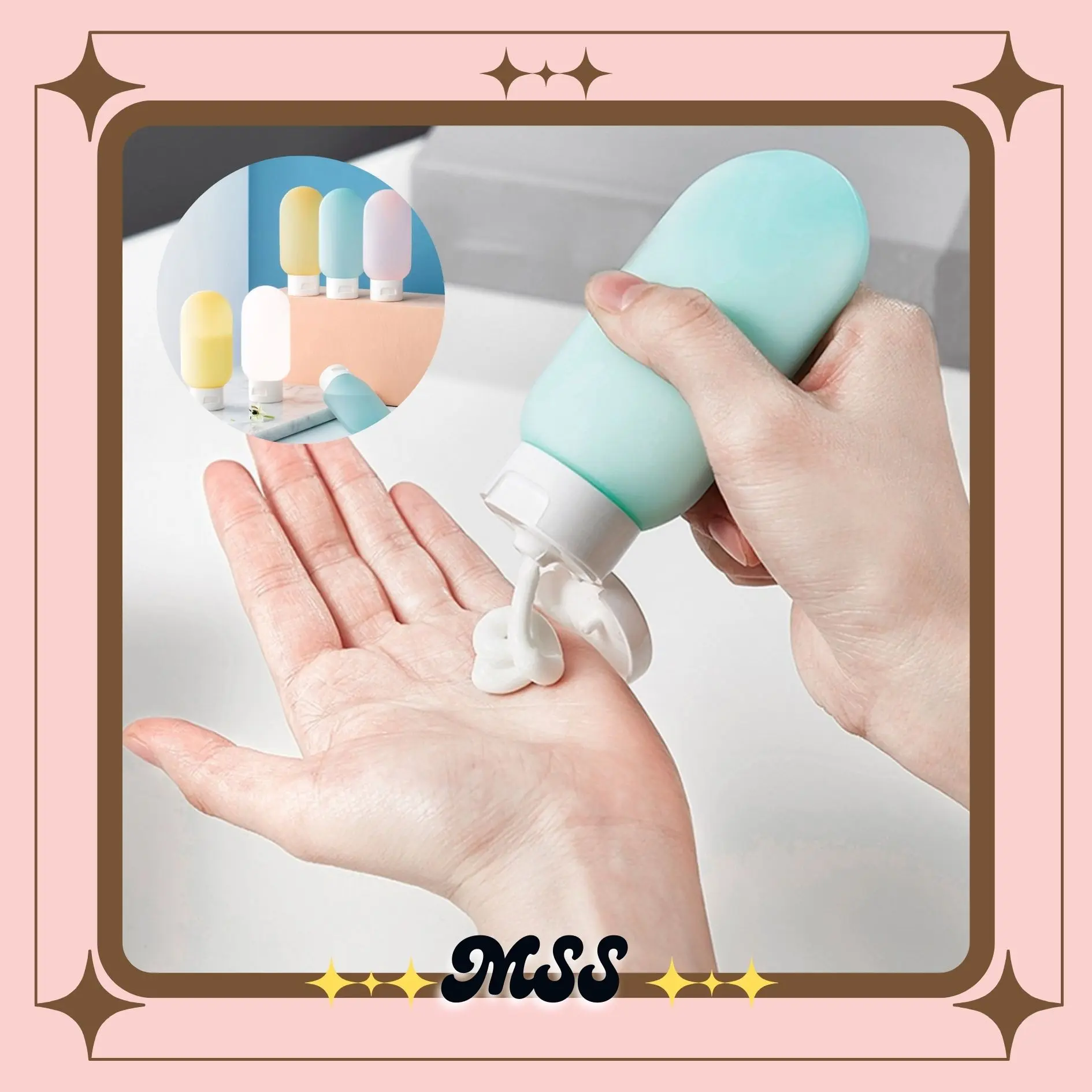 MSS (COD)  Botol Sabun kecil berpergian Botol Sabun Shampoo Cair Isi 60 Ml Botol isi ulang Plastik  Tempat Isi Ulang BELI LOKAL COD