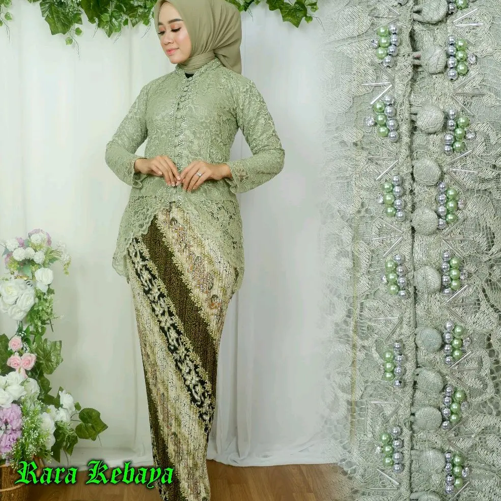 Setelan Kebaya Wisuda Payet Mutiara | Kebaya Brokat Modern | Kebaya Kondangan | Kebaya Lamaran | Kebaya Pager Ayu | Setelan Kebaya Ibu Hajat | Setelan Kebaya Hijab | Kebaya Modern Remaja | Kebaya Wanita Elegan