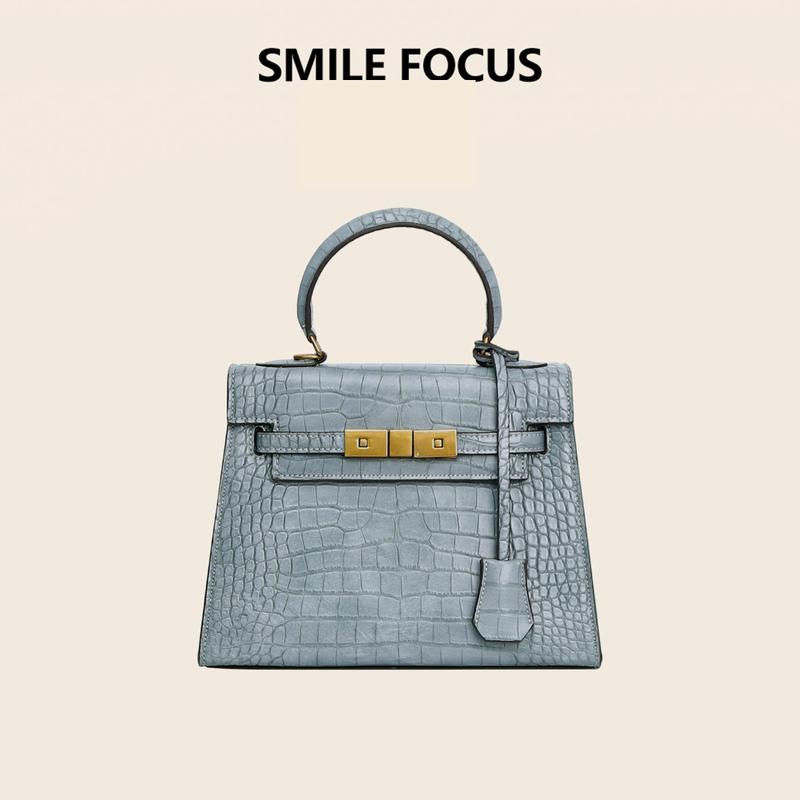   Full Box  SF3256 - Túi Xách Nữ SMILE FOCUS Thương Hiệu Cao Cấp Túi Da Thật Dập Vân Cá Sấu Mang Sự Sang Trọng Quý Phái Phong Cách Hàn Quốc Phiên Bản 2025 Hiện Đại Đa Năng Đi Học Đi Chơi Đi Làm 