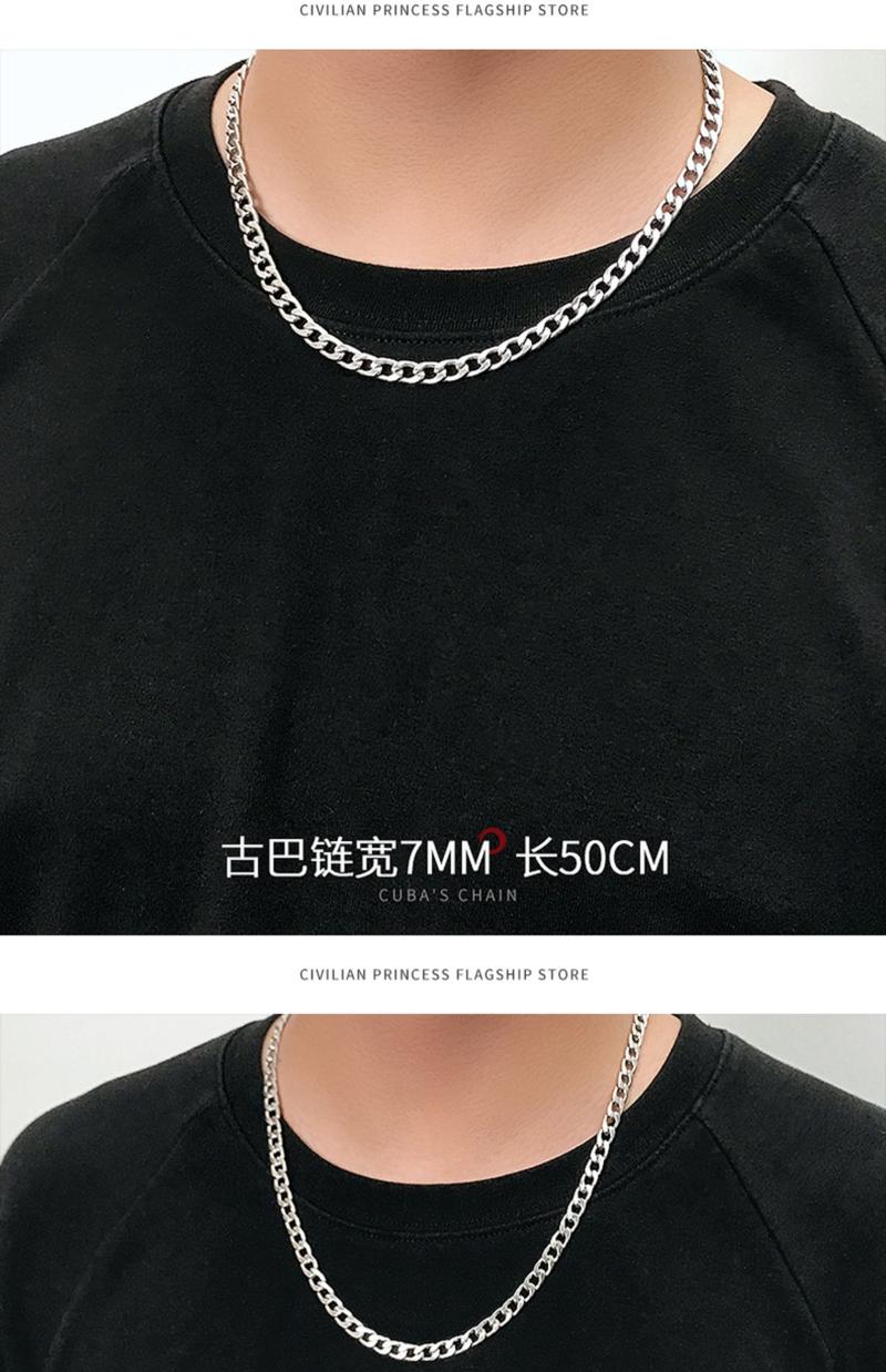 Product Introduction of Vòng Cổ Cuba Nam, Dây Chuyền NK Bằng Thép Không Gỉ, Vòng Cổ Thép Titan 304, Nữ, Phong Cách Hiphop, Hip Hop Châu Âu, Phụ Kiện Đồ Trang Trí Tự Làm 10