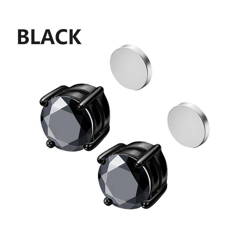 Bông Tai Từ Tính Zircon Punk, Siêu Lấp Lánh, Không Cần Xỏ Lỗ Tai, Dành Cho Nam Và Nữ, Không Thủng, Đồ Trang Sức Giả jewellery  kk 6