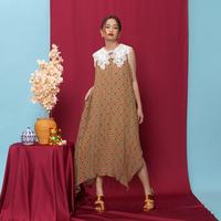 Gambar NONA Doris Short Sleeve Pleat Dress Cameo Green - Dress Wanita dari Nonaetal Kota Depok 1 Tokopedia