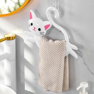 Rak Gantung, untuk Tuala Kanak-kanak dan Bilik Mandi, Rak Penyimpanan Tanpa Gerudi, dengan Cangkuk Bilik Mandi Kartun Comel, Sesuai untuk Bayi Supplies