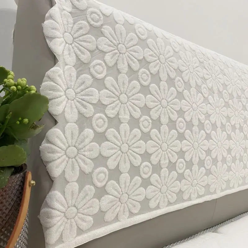Bọc Đầu Giường, Dày Dặn, Chất Liệu Gạc, Vải, Thích Hợp Cho Ghế Sofa Và Giường, Vỏ Khăn Sau, Phong Cách Ins, Hình Dạng Đặc Biệt, Bao Gồm Tất Cả, Tựa Lưng Giường 1