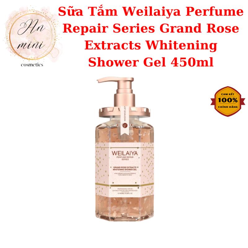 Sữa Tắm Weilaiya Perfume Repair Series Grand Rose Extracts Whitening Shower Gel 450ml Dưỡng Body Cherry Hoa Hồng Nữ Skincare Women Chăm Sóc Da