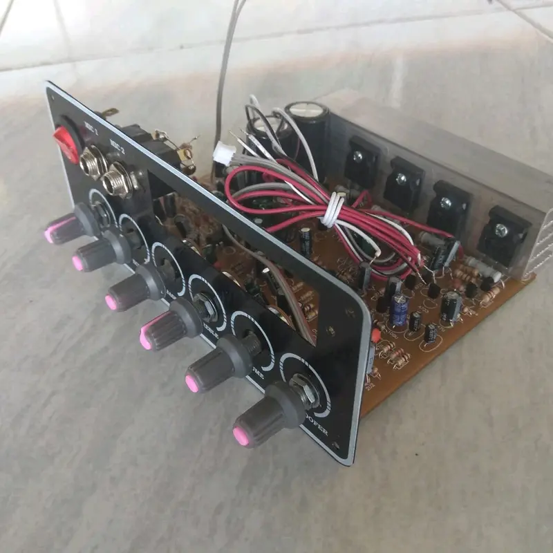 Kit amplifier aktif speaker stereo subwofer tip 3955 3055 lengkap preamp mic echo Amplifier Rumah 1