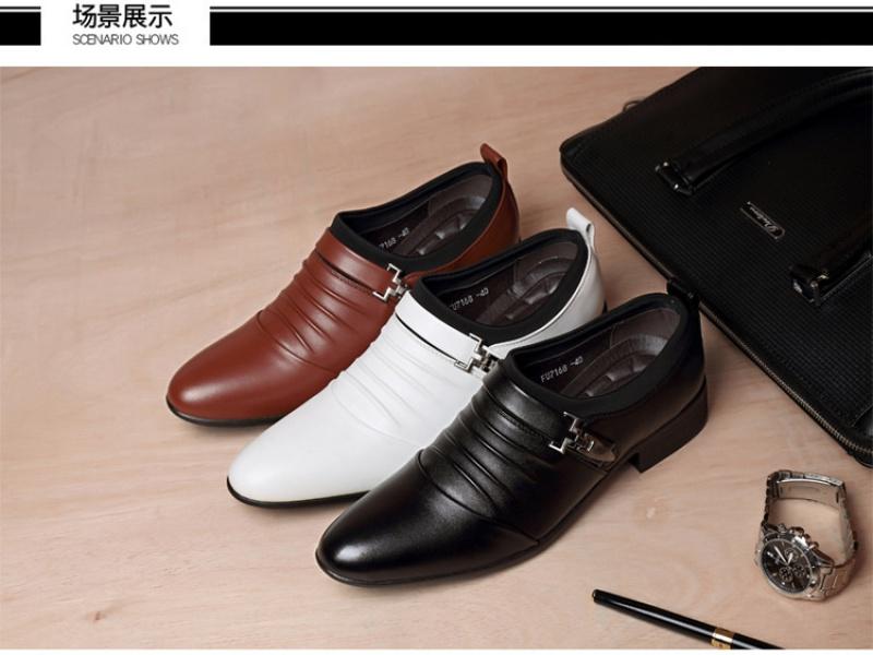 Product Introduction of Giày Nam, Hợp Xu hướng Thanh Niên, Trang Phục Trang Trọng Thường Ngày Công Sở, Làm Bằng Da, Phong Cách Hàn Quốc, Dễ Phối Đồ Anh, Mũi Nhọn, Thoáng Khí, Đế Mềm, Thời Trang 1