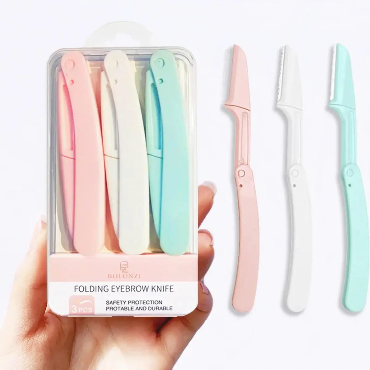1/3pc Stainless Hot Sell Women Face Shaver Multipurpose Facial Hair Razor Beauty Tools Eyebrow Knife Makeup