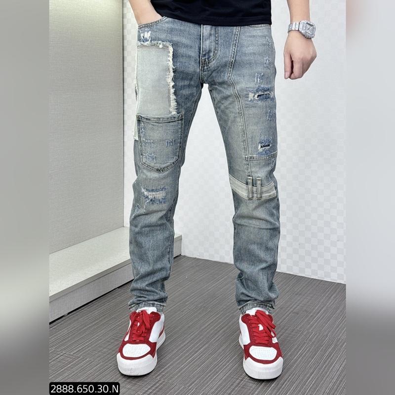 Quần Jean Nam Quảng Châu Hoạ Tiết Dân Chơi QJ-2888