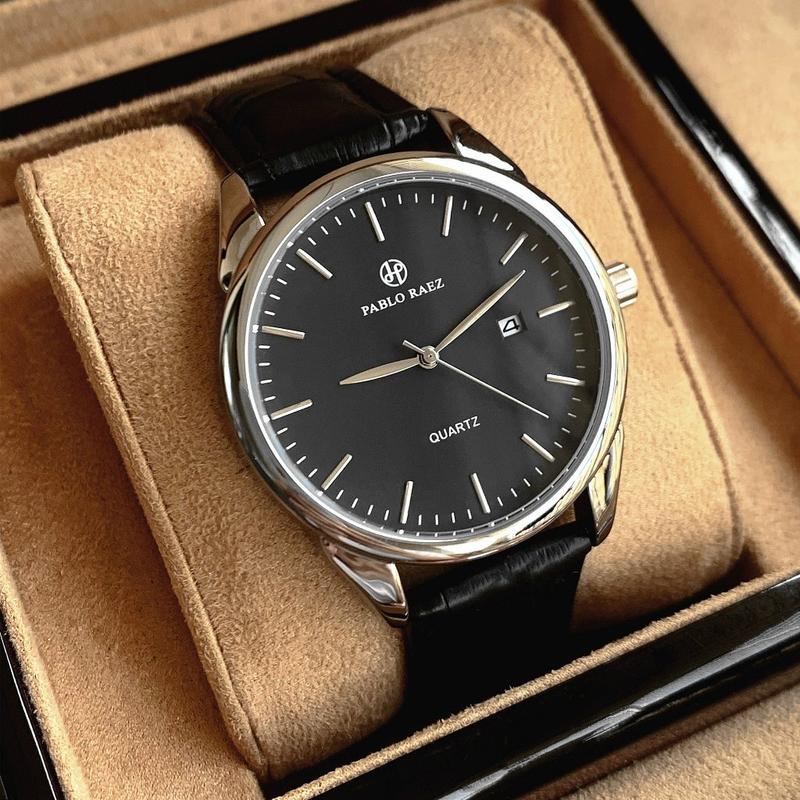 Đồng hồ nam cao cấp PABLO RAEZ 5869 dây da chống nước phong cách doanh nhân sang trọng CARIENT