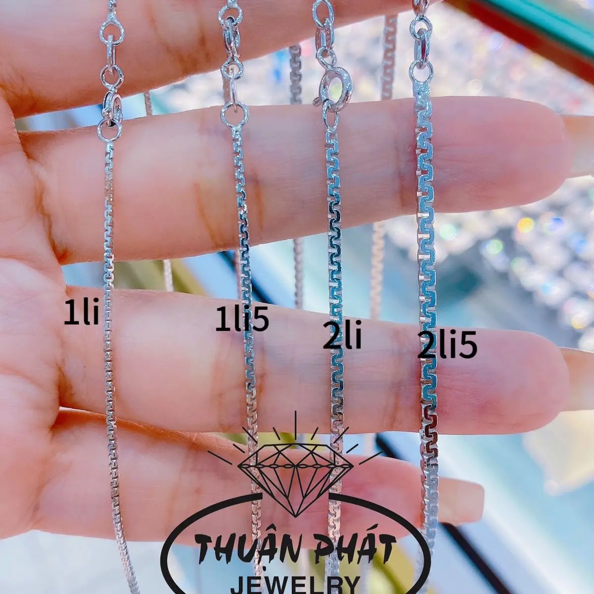 Phụ Kiện Dây Chuyền Unisex Cong HQ Đủ Size Đeo Cổ Sang Trọng Trang Sức Bạc Ý Xi Kim- Bạc Thuận Phát