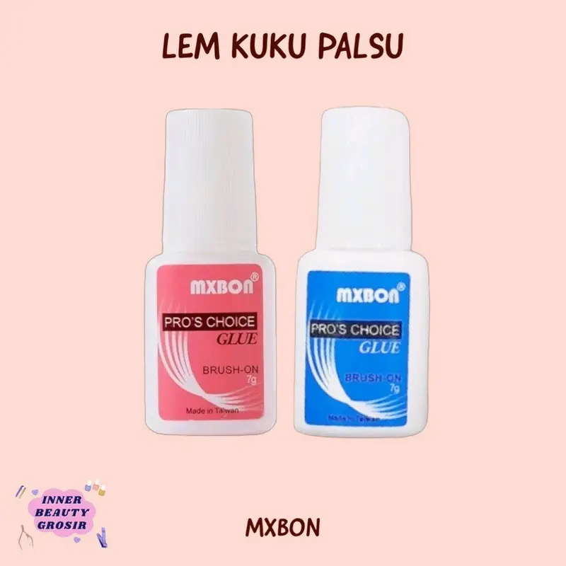 Mxbon Lem Kuku Palsu / Lem Nail Art /Lem Kupal Press On Nail Cair Kuas 0