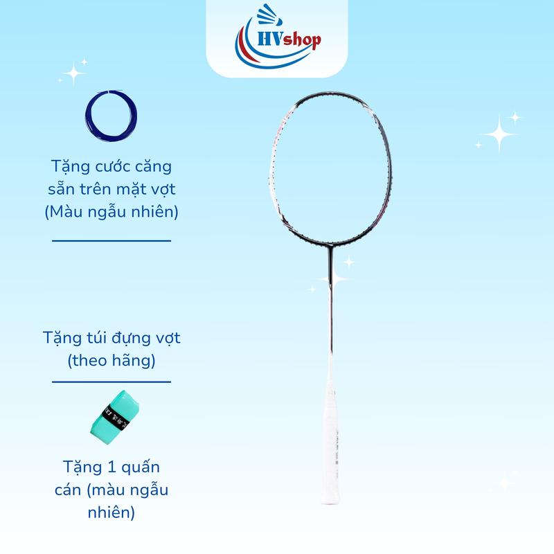 Vợt cầu lông Halbertec 2000 tặng cước Vicleo VS-68 Victor VS-100 hoặc Ultra White căng sẵn 11kg màu ngẫu nhiên tặng 01 quấn cán tặng túi đựng vợt BH 03 tháng - HVShop Sport Cán Vợt Thể Dục Thể Thao Cacbon