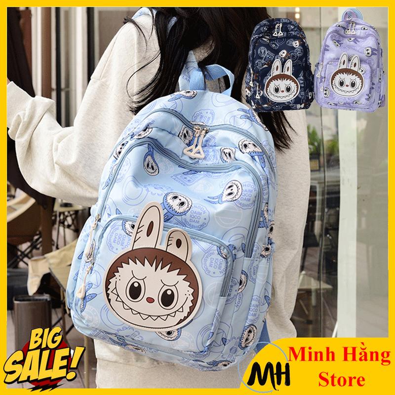 Balo nữ học sinh lớp 3 đến lớp 12 cao cấp nhiều ngăn hình Labubu đáng yêu, ba lô cấp 2-3 cho bé gái trung học mẫu mới 2024