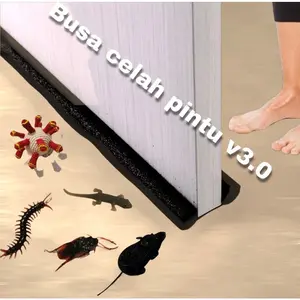 Busa Penutup Celah Lubang Bawah Pintu Anti Debu Anti Serangga Ganjelan Pintu