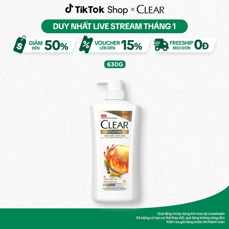   3  FS  Dầu Gội CLEAR 9 Thảo Dược Quý Hỗ Trợ Làm Sạch Gàu Nhờn Ngứa - Phù Hợp Cho Da Đầu Yếu 630G Dành Cho Nam Và Nữ 