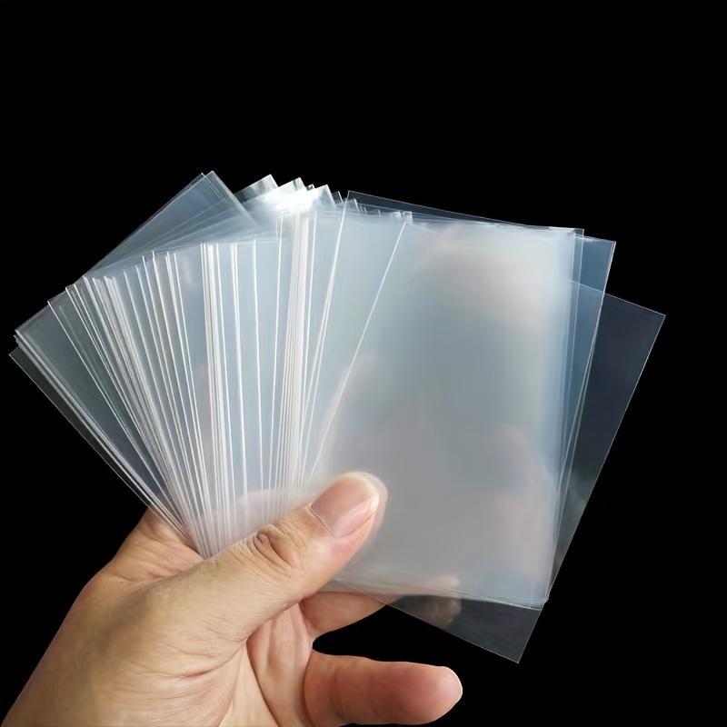 Clear Card Sleeve, 50pcs/pack Transparent Card Protector, Acid-free Inner Sleeve for Mini Photocards, ID & Credit Card Holder 0