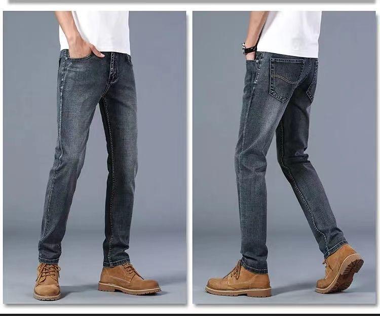 Product Introduction of Quần Jean Nam Co Giãn, Phong Cách Mùa Hè, Cắt Thẳng Và Dáng Rộng Rãi, Trang Phục Thường Ngày, Ngoại Cỡ, Cạp Cao, Quần Nam 5