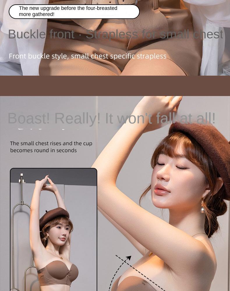 Product Introduction of Áo Ngực Gợi Cảm, LSJ, Không Dây Khóa Trước, Chống Trượt, Ngực Nhỏ Chun, Thoải Mái, Áo Ngực Dép nữ quai Kính gắn nón 17