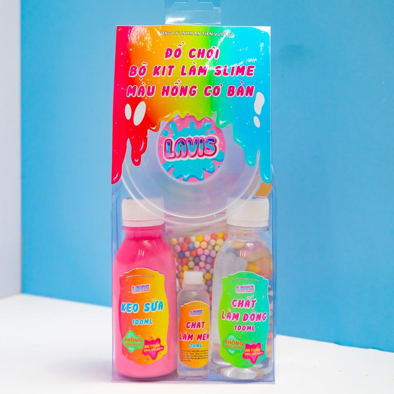 Lavis Slime - Bộ Kit Làm Slime Basic - Kit làm Slime Cơ Bản Nhiều Màu Sắc (Có hướng dẫn đầy đủ)