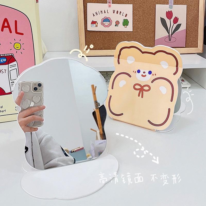 READY!!! CERMIN KACA RIAS LIPAT BEAR FOLDING MIRROR PORTABLE - KACA CERMIN LIPAT MODEL ANIMAL LUCU 0
