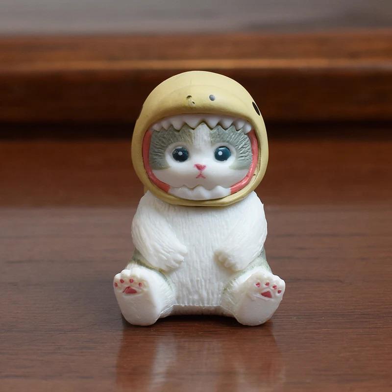 Product Introduction of 3.5cm Mofusand Shark Cat Action Figure Car Ornaments Ocean Animal Figurine Set With Blind Box Surprises Figure Anime Toy 8